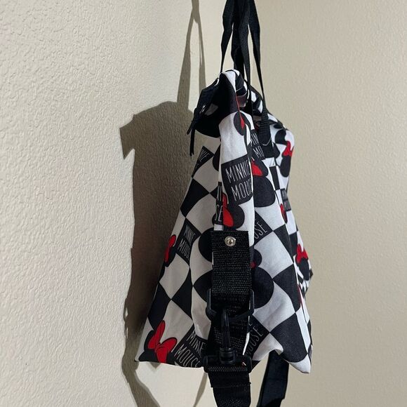 Disney Minnie Mouse Checkered Tote - Black, White, and Red - Picture 3 of 9